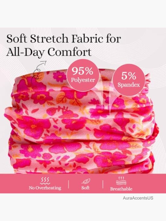 Wide Stretchy Non Slip Headband for Curly Hair Sleep Yoga Workout main image 4